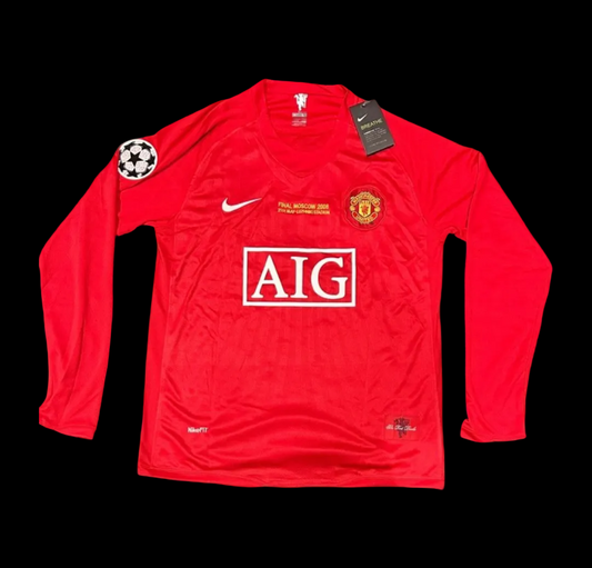 MANCHESTER UNITED 2008 MANGA LARGA RETRO